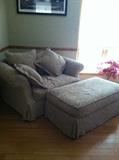Bernhardt chair & 1/2 with ottoman