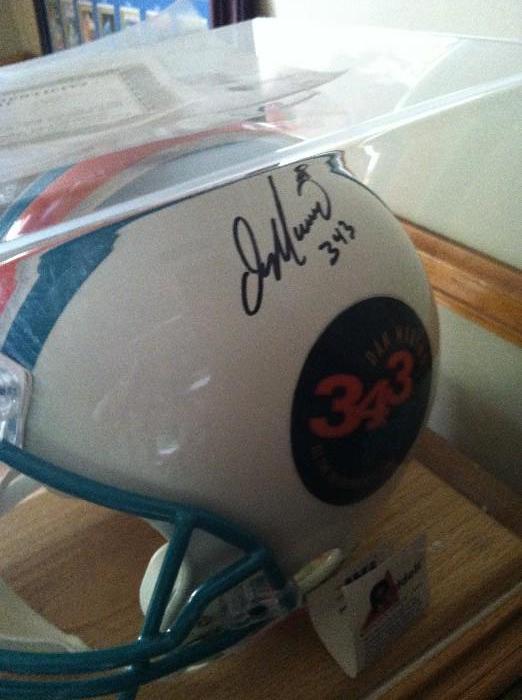 Dan Marino autographed helmet with certificate of authencity