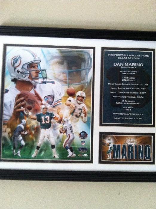 Dan Marino picture with stats
