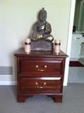 Dark wood night stand