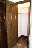 solid wood closet door with hardware all original from 1920's