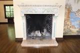 original fireplace with marble hearth and mantel