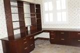 office furniture desk with filing cabinet and storage