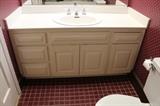 bathroom cabinets with sink and  counter tops