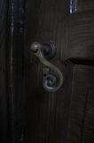 original 1920's solid wood door with door knob and key hole