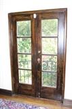 solid wood french door original to house in the 1920's