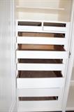 built in closet with pull out shelves