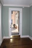 exterior wood door with glass panel