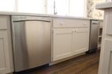 GE profile Dishwasher, kitchen cabinet and garbage compactor