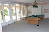 pool table with ceiling lights