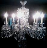 8 light crystal chandelier, VERY CLEAN