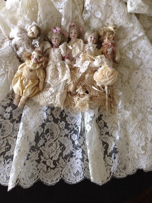 Porcelain Dolls and Overstitched Lace, Yards and Yards of Lace
