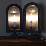 Handmade Tin Footed, Electrified Candle Niche  