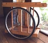 Big Bicycle Wheel Chopping Block Cart