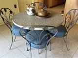 Tile Top Iron Table and Chairs