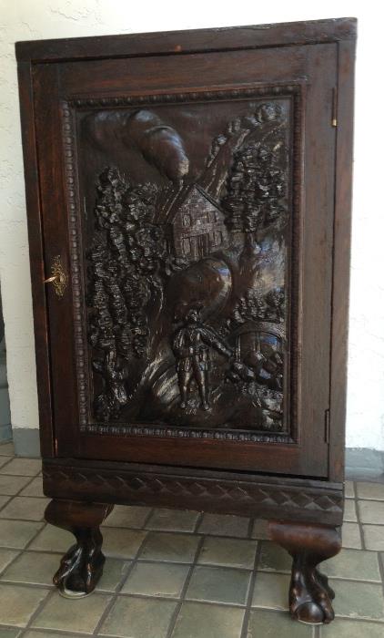 Continental Carved Bar Cabinet