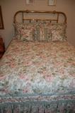 Laura Ashley Bedding and J B Ross Brass Bed Queen Size
