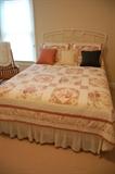 White Iron bed Queen Size Bedding not for sale
