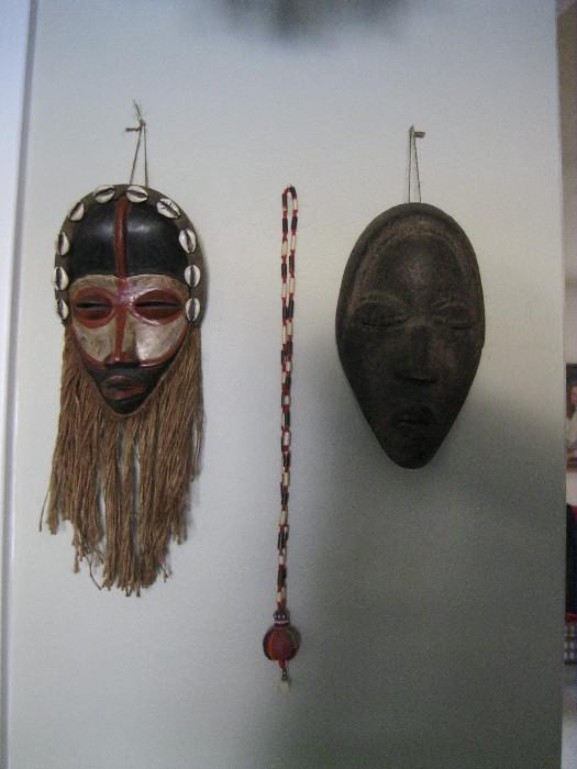 Ivory Coast masks and totem.