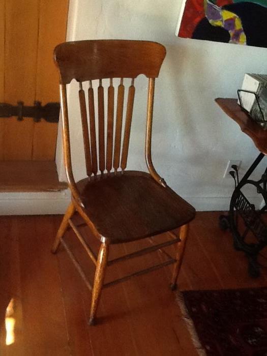2 Vintage Oak Chairs