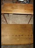 Neat Sewing/Craft Table w/stenciled measuring yard stick. Nice Primitive!!