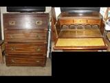 Lovely Campaign Desk on 3 drawer Chest