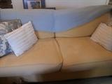 cloth pottery barn sofa with changeable cover extra cover dry-cleaned and included 