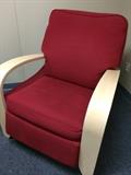 Contemporary red chair.