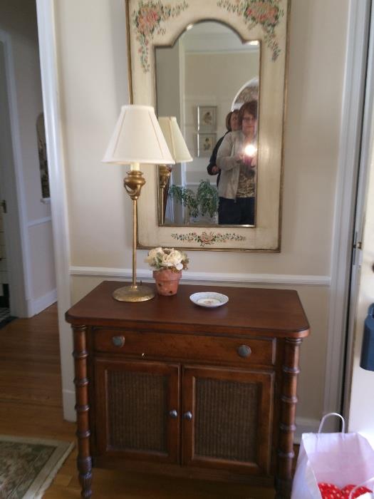 Foyer table and mirror. Retail: $300. Eddie Bauer.