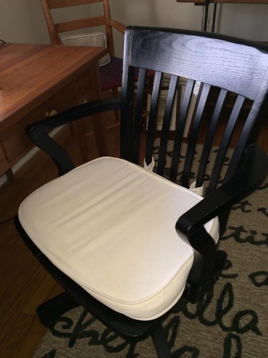 Pottery Barn black desk chair. Retails: $399.