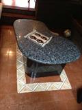 black marble table