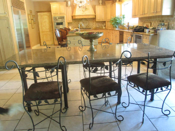 Granite table and chairs