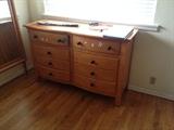 Dresser with mirror, night stand and (2) Twin beds
