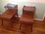 Very nice vintage end tables with storage