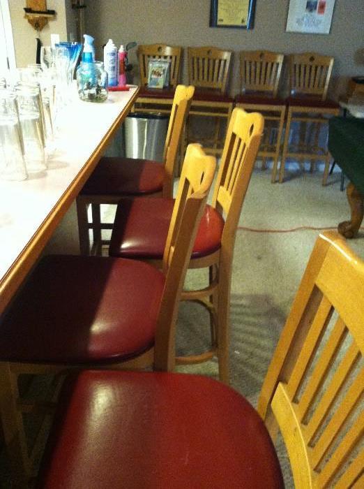 Set of 8 bar chairs