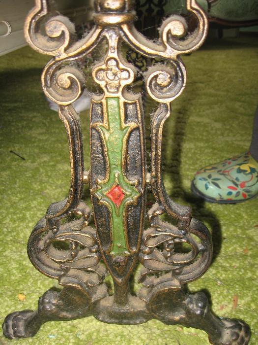 Wrought Iron legs of bench