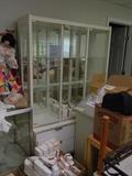 Large white display  case  