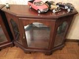 Low display cabinet with glass doors ( cars not available at this sale)