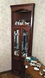Corner cabinet with glass doors ( cars not available at this sale)