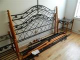 Metal & wood King size bed Room suite
