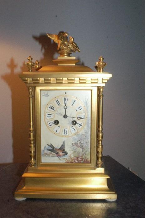 1860's Enamel Faced & Sides Clock