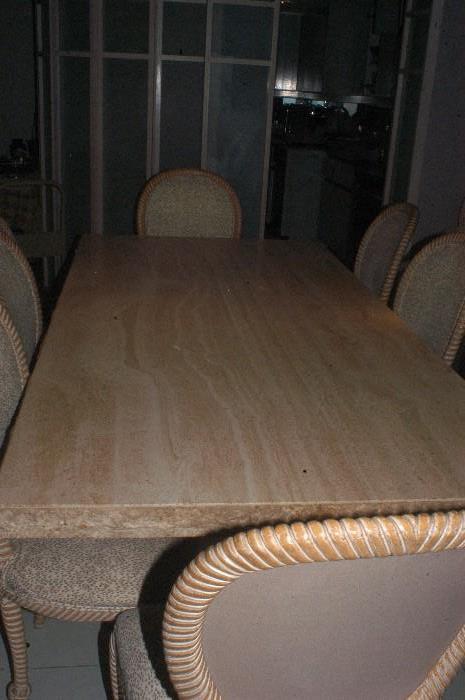 Beautiful Dining Room Table with Nine Chairs