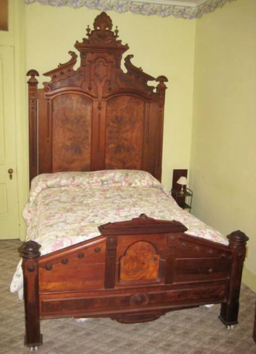 Exceptional massive Victorian walnut bedroom suite