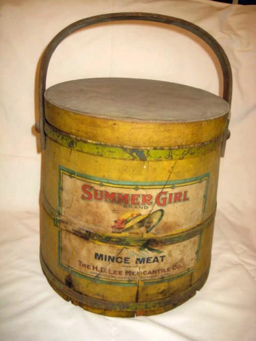 Summer Girl mince meat firkin bucket