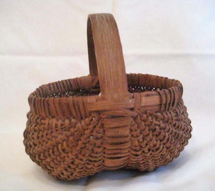 antique artisan crafted miniature basket