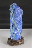 CHINESE LAPIS LAZULI LONGEVITY FIGURE