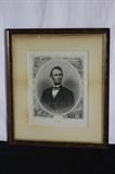 ABRAHAM LINCOLN ENGRAVING PORTRAIT
