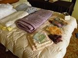 Comforters, Chenille bedspreads, linens 