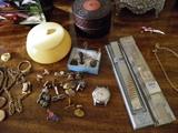 antique cuff links, watch fobs