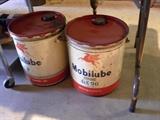 Old Mobil Cans